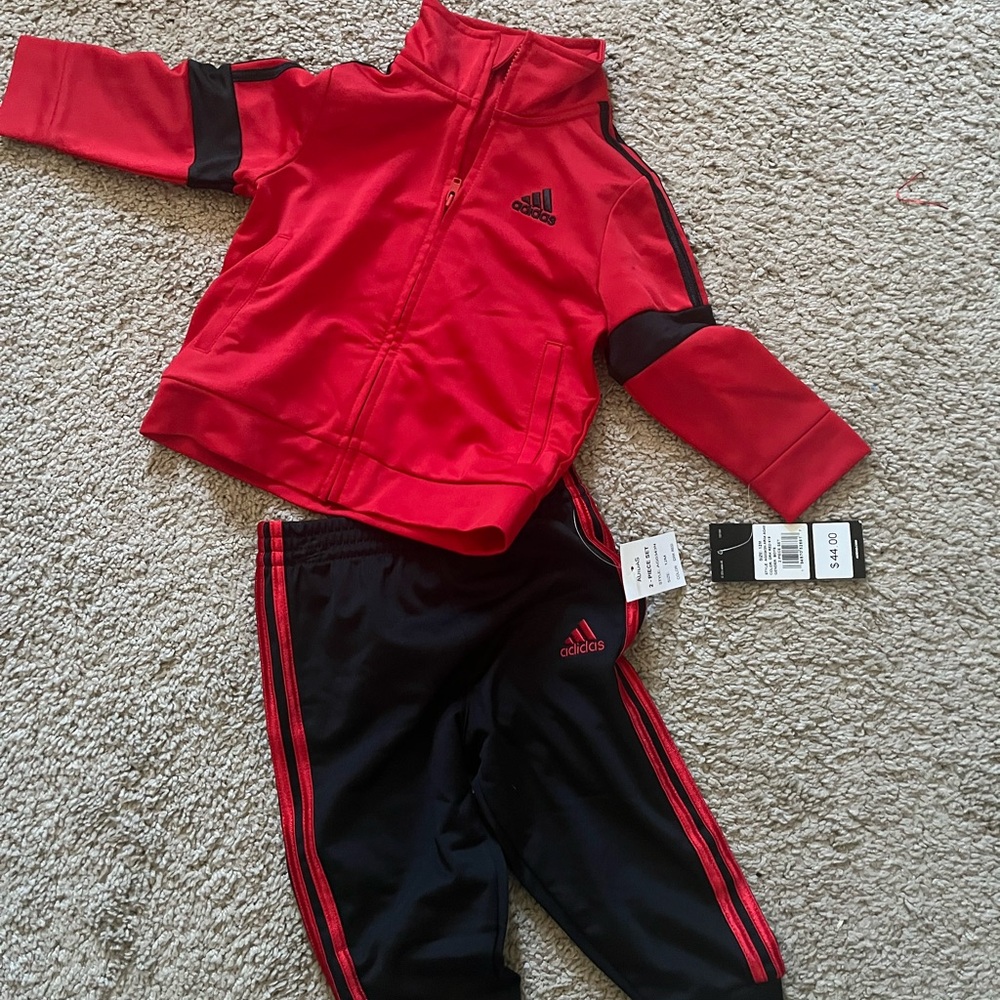 Adidas Red and Black Set